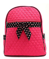 15" Quilted Backpack Bookbag Kids School Tote